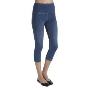Lysse Indigo Blue Denim-Look Cropped Jeans